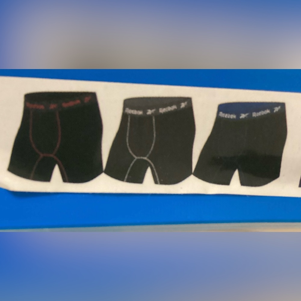 Reebok Performance Boxer Briefs 3-Pack 6” Inseam